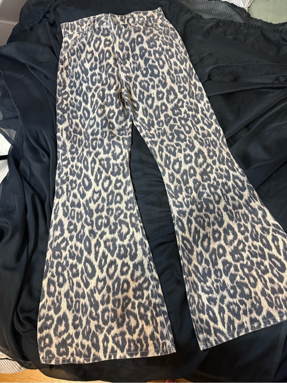 BayKan Leopard Print Wide-Leg Pants - Neutral